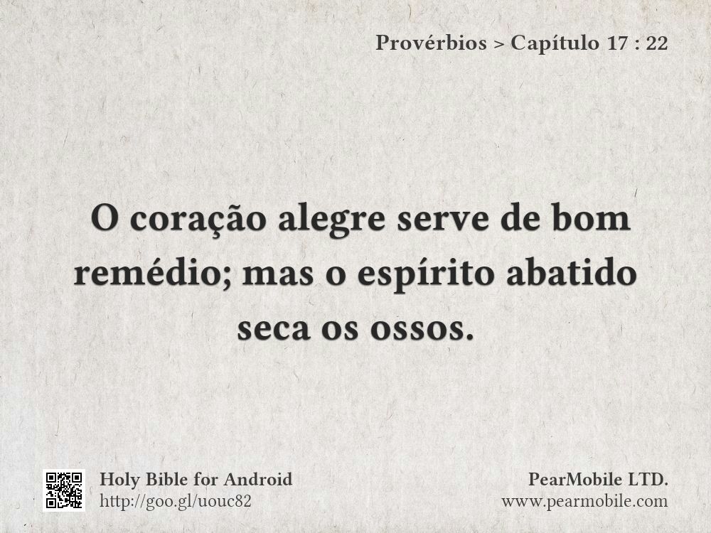 Provérbios, Capítulo 17:22